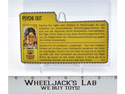 European Psyche-Out Filecard G.I. Joe Vintage 1988