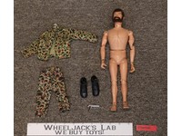 Land Adventurer Flocked Brown Hair Beard 12" GI Joe Hasbro 1974 Vintage Figure