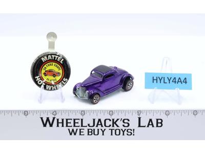 Classic 36 Ford Coupe W/ Button Purple Hot Wheels 1968 Redline Vintage Mattel RL