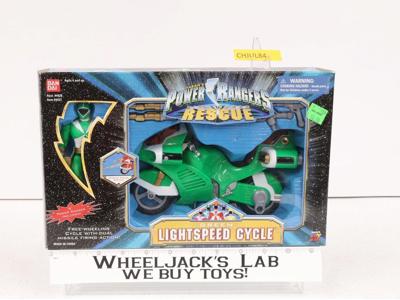 Green Lightspeed Cycle Complete Power Rangers Lightspeed Rescue 1999 Bandai