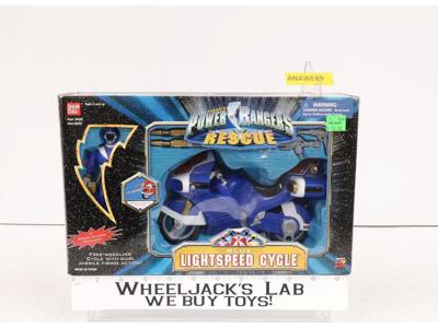 Blue Lightspeed Cycle Complete Power Rangers Lightspeed Rescue 1999 Bandai