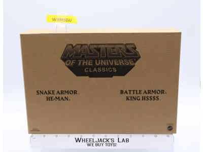Snake Armor He-Man vs Battle Armor King Hsss w/Mailer MOSC Classics MOTUC 2014