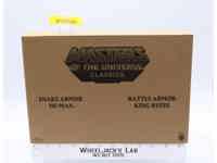 Snake Armor He-Man vs Battle Armor King Hsss w/Mailer MOSC Classics MOTUC 2014