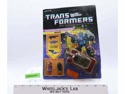 Targetmaster Quake 100% Complete W/CARDBACK & BUBBLE Vintage G1 Transformers