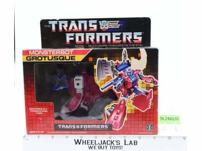 Grotusque W/Box NR FIGURE 100% Complete 1988 Hasbro G1 Transformers