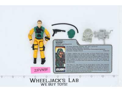 Scoop V1 100% Complete G.I. Joe 1989 Hasbro Vintage Action Figure