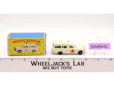 Mercedes-Benz 'Binz Ambulance 3 Lesney Matchbox Series 1960's Made In England