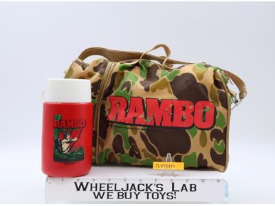 Rambo Duffel Bag W/Thermos Camoflauge 1985 Anabasis Karacters KJ Vintage