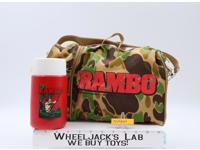 Rambo Duffel Bag W/Thermos Camoflauge 1985 Anabasis Karacters KJ Vintage