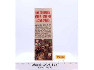 How to Uniform Your GI Joes Brochure Footlocker Box Paper GI Joe Hasbro Vintage