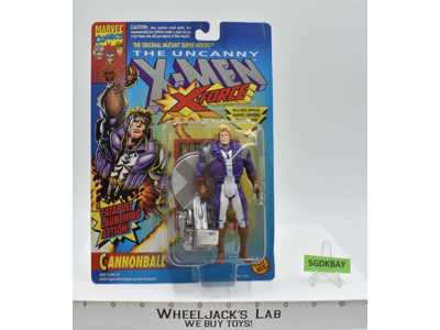 X-Men X-Force Cannonball PURPLE Catapult Action MOSC Toy Biz Action Figure