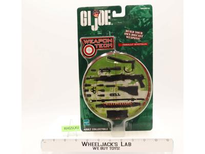 Weapon Tech Assault Shotgun GI Joe 12" Hasbro MOSC 2002 Accessory Set NEW