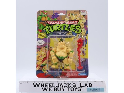 Tattoo Teenage Mutant Ninja Turtles TMNT 1991 Playmates Vintage Figure MOSC