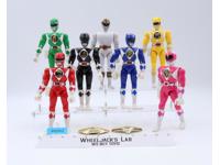 Lot of 7 Power Rangers 1993 1994 8" Bandai Action Figures + Accessories