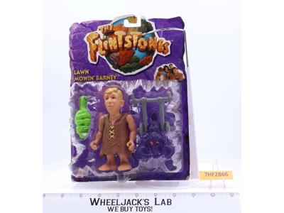 Lawn Mowin' Barney The Flintstones 1993 Mattel Action Figure NEW MOSC SEALED