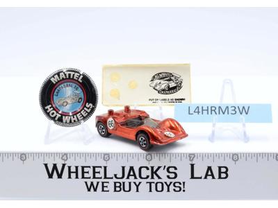 Chaparral 2G Red 1969 Redline Hot Wheels Mattel Vintage With Button & Sticker