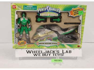 Green Vector Cycle 100% Complete Power Rangers Time Force 2001 Bandai Figure