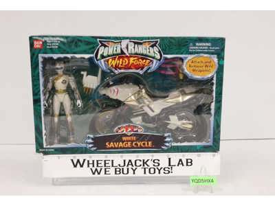 White Savage Cycle 100% Complete Power Rangers Wild Force 2002 Bandai Vehicle