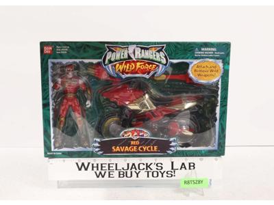 Red Savage Cycle 100% Complete Power Rangers Wild Force 2002 Bandai Vehicle