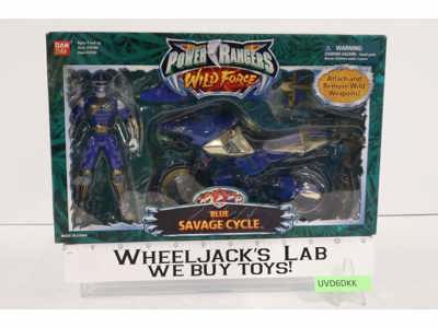 Blue Savage Cycle 100% Complete Power Rangers Wild Force 2002 Bandai Vehicle