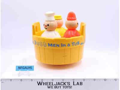 3 Men in a Tub Butcher Baker Candlestick Maker #142 1970s Fisher Price Bath Toy