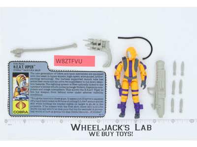 H.E.A.T. Viper V1 100% Complete G.I. Joe 1989 Hasbro Vintage Action Figure