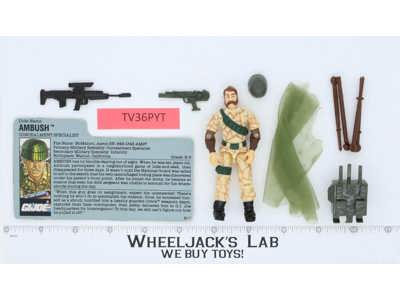 Ambush V1 100% Complete 1990 G.I. Joe Hasbro Vintage Action Figure