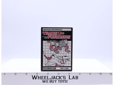 Sky Lynx Action Figure Instruction Manual 1986 Hasbro G1 Transformers