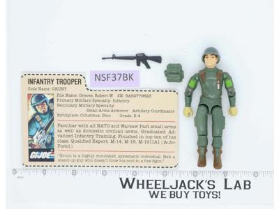 Grunt Swivel Arms V1.5 RED CARD BACK 100% Complete G.I. Joe Hasbro 1982 Vintage