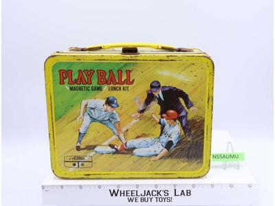 Play Ball Magnetic Game Lunch Kit Metal Lunchbox 1969 King-Seeley Thermos Co.