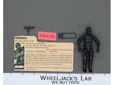 Snake Eyes V1.5 Swivel Arms 100% Complete G.I. Joe 1983 Hasbro Vintage Figure