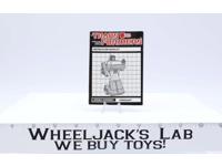 Camshaft Instruction Manual Booklet 1984 Hasbro G1 Transformers Action Figure