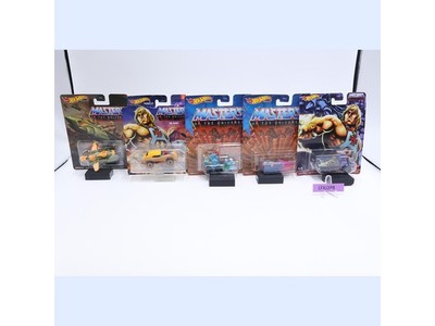 Lot of 5 MOTU Hot Wheels Diecast 4 Premium 1 Character Car MOSC NEW