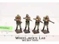 German Soldiers (4) 3" Elastolin Lineol Firing Guns