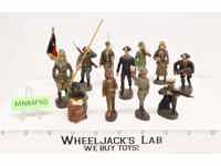 (12) Misc. Soldiers 3" Elastolin Vintage Germany Holding Flag Crouching Firing