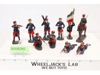 WWI French Soldiers Lot (10) Toy Soldier Elastolin 2" to 4"