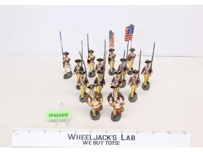 Regiment Soldiers 14 Elastolin Composition Germany Revolutionary War Washington
