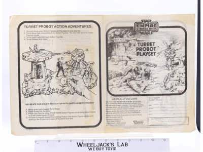 Turret Probot Playset Instructions Manual ORIGINAL1980 Star Wars Kenner