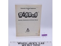 ATARI DigDug 1982 Arcade Game Schematic Package Supplement ONLY Vintage