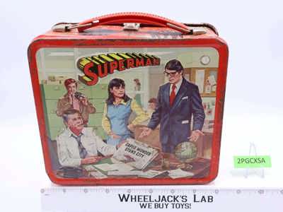 Superman Metal Lunch Box NO THERMOS Aladdin 1978 Vintage