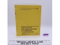 Electrohome G05 Monochrome X-Y Monitor Quadrascan Service Manual Vtg TM-146