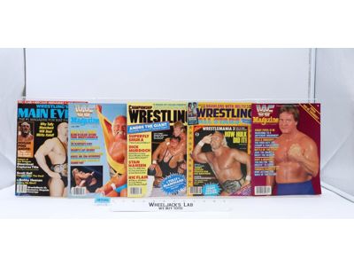 WWF Lot of 5 Magazines 1980's Hulk Hogan Roddy Piper Andre the Giant + More