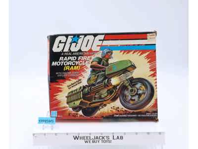 RAM Rapid Fire Motorcycle 100% Complete GI Joe 1982 Hasbro Action Figure Vehicle