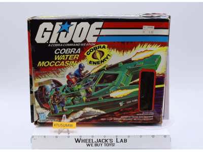 Cobra Water Moccasin 100% Complete W/Box GI Joe 1984 Hasbro Vintage Vehicle