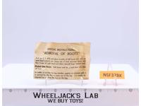 GI Joe Special Instructions Removal Of Boots Hasbro 1964 ARAH Vintage