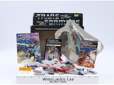 Starscream 100% Complete W/BOX & Insert 1984 G1 Transformers Hasbro Figure