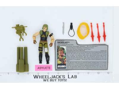 Backblast V1 100% Complete G.I. Joe 1989 Hasbro Vintage Action Figure
