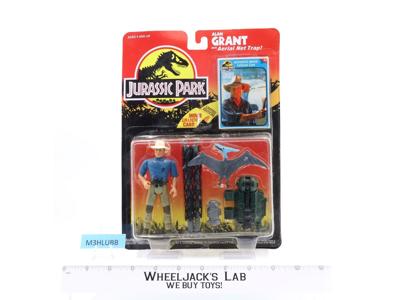 Alan Grant W/Aerial Net Trap Complete Jurassic Park 1993 Kenner Figure NEW MOC