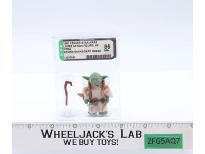 Yoda Brown Snake Dark Green Skin HK AFA GRADED 85 Star Wars 1980 Kenner Figure