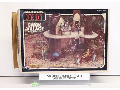 Endor Ewok Village 100% Complete W/Box Star Wars 1983 Kenner Vintage Playset
